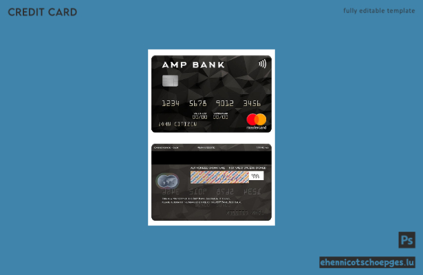 Vorschau auf eine Beispiel-Mastercard der AMP Bank Australien